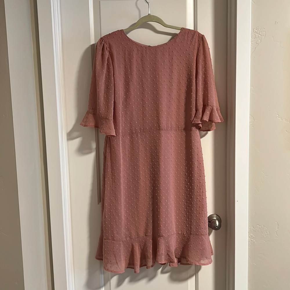 Down east dress pink, no stains smoke-free never worn